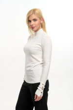 FIBES ΓΥΝΑΙΚΕΙΑ ΜΠΛΟΥΖΑ ΠΛΕΚΤΗ ΜΟΝΟΧΡΩΜΗ ΛΟΥΠΕΤΟ ΜΕ ΚΟΥΜΠΙΑ ΛΕΥΚΟ 03-7304 FIBES ΓΥΝΑΙΚΕΙΑ ΜΠΛΟΥΖΑ ΠΛΕΚΤΗ ΜΟΝΟΧΡΩΜΗ ΛΟΥΠΕΤΟ ΜΕ ΚΟΥΜΠΙΑ ΛΕΥΚΟ 03-7304