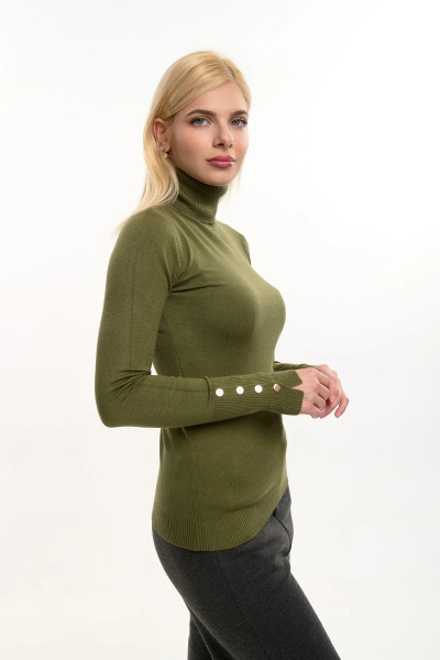 FIBES ΓΥΝΑΙΚΕΙΑ ΜΠΛΟΥΖΑ ΠΛΕΚΤΗ ΜΟΝΟΧΡΩΜΗ ΖΙΒΑΓΚΟ ΜΕ ΚΟΥΜΠΙΑ ΛΑΔΙ 03-7303