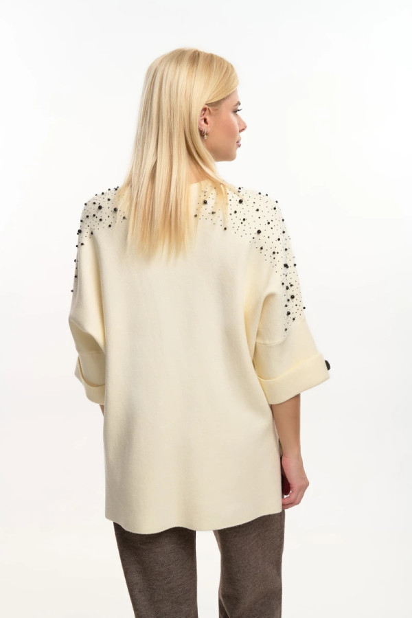 FIBES ΓΥΝΑΙΚΕΙΑ ΜΠΛΟΥΖΑ ΠΛΕΚΤΗ ΜΕ ΣΤΡΑΣ ΚΑΙ ΠΕΡΛΕΣ 3/4 ΜΑΝΙΚΙΑ ΕΚΡΟΥ 03-7307 FIBES ΓΥΝΑΙΚΕΙΑ ΜΠΛΟΥΖΑ ΠΛΕΚΤΗ ΜΕ ΣΤΡΑΣ ΚΑΙ ΠΕΡΛΕΣ 3/4 ΜΑΝΙΚΙΑ ΕΚΡΟΥ 03-7307