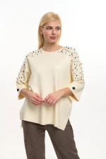 FIBES ΓΥΝΑΙΚΕΙΑ ΜΠΛΟΥΖΑ ΠΛΕΚΤΗ ΜΕ ΣΤΡΑΣ ΚΑΙ ΠΕΡΛΕΣ 3/4 ΜΑΝΙΚΙΑ ΕΚΡΟΥ 03-7307 FIBES ΓΥΝΑΙΚΕΙΑ ΜΠΛΟΥΖΑ ΠΛΕΚΤΗ ΜΕ ΣΤΡΑΣ ΚΑΙ ΠΕΡΛΕΣ 3/4 ΜΑΝΙΚΙΑ ΕΚΡΟΥ 03-7307