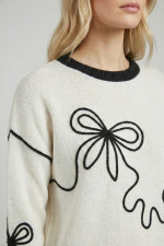 FIBES ΓΥΝΑΙΚΕΙΟ ΠΛΕΚΤΟ ΜΕ ΑΝΑΓΛΥΦΟ ΣΧΕΔΙΟ ΛΕΥΚΟ 03-7320