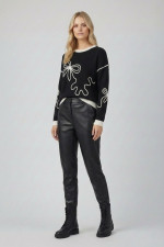 FIBES ΓΥΝΑΙΚΕΙΟ ΠΛΕΚΤΟ ΜΕ ΑΝΑΓΛΥΦΟ ΣΧΕΔΙΟ ΜΑΥΡΟ 03-7320