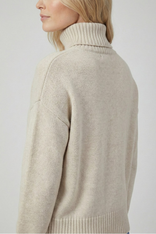 FIBES ΓΥΝΑΙΚΕΙΟ ΠΛΕΚΤΟ ΖΙΒΑΓΚΟ ΜΟΝΟΧΡΩΜΟ ΜΕ ΡΙΜΠ ΜΠΕΖ 03-7319