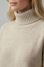 FIBES ΓΥΝΑΙΚΕΙΟ ΠΛΕΚΤΟ ΖΙΒΑΓΚΟ ΜΟΝΟΧΡΩΜΟ ΜΕ ΡΙΜΠ ΜΠΕΖ 03-7319