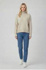 FIBES ΓΥΝΑΙΚΕΙΟ ΠΛΕΚΤΟ ΖΙΒΑΓΚΟ ΜΟΝΟΧΡΩΜΟ ΜΕ ΡΙΜΠ ΜΠΕΖ 03-7319