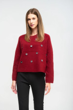 FIBES ΓΥΝΑΙΚΕΙΟ ΚΟΝΤΟ ΠΛΕΚΤΟ ΜΕ ΔΙΑΚΟΣΜΗΤΙΚΑ ΜΠΟΡΝΤΟ 03-7305