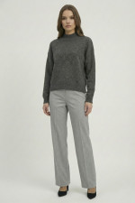 FIBES ΓΥΝΑΙΚΕΙΑ ΠΛΕΚΤΗ ΜΠΛΟΥΖΑ ΛΟΥΠΕΤΟ ΜΕ ΑΝΑΓΛΥΦΟ ΣΧΕΔΙΟ ΑΝΘΡΑΚΙ 03-7322