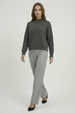 FIBES ΓΥΝΑΙΚΕΙΑ ΠΛΕΚΤΗ ΜΠΛΟΥΖΑ ΛΟΥΠΕΤΟ ΜΕ ΑΝΑΓΛΥΦΟ ΣΧΕΔΙΟ ΑΝΘΡΑΚΙ 03-7322