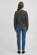 FIBES ΓΥΝΑΙΚΕΙΑ ΠΛΕΚΤΗ ΜΠΛΟΥΖΑ ΜΕ ΣΧΕΔΙΟ ΣΤΡΑΣ ΑΝΘΡΑΚΙ 03-7321