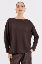 BILL COST ΓΥΝΑΙΚΕΙΑ ΠΛΕΚΤΗ ΜΠΛΟΥΖΑ ΜΟΝΟΧΡΩΜΗ LOOSE FIT ΚΑΦΕ 20-131359-0 BILL COST ΓΥΝΑΙΚΕΙΑ ΠΛΕΚΤΗ ΜΠΛΟΥΖΑ ΜΟΝΟΧΡΩΜΗ LOOSE FIT ΚΑΦΕ 20-131359-0