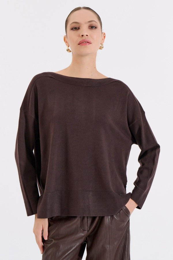 BILL COST ΓΥΝΑΙΚΕΙΑ ΠΛΕΚΤΗ ΜΠΛΟΥΖΑ ΜΟΝΟΧΡΩΜΗ LOOSE FIT ΚΑΦΕ 20-131359-0 BILL COST ΓΥΝΑΙΚΕΙΑ ΠΛΕΚΤΗ ΜΠΛΟΥΖΑ ΜΟΝΟΧΡΩΜΗ LOOSE FIT ΚΑΦΕ 20-131359-0