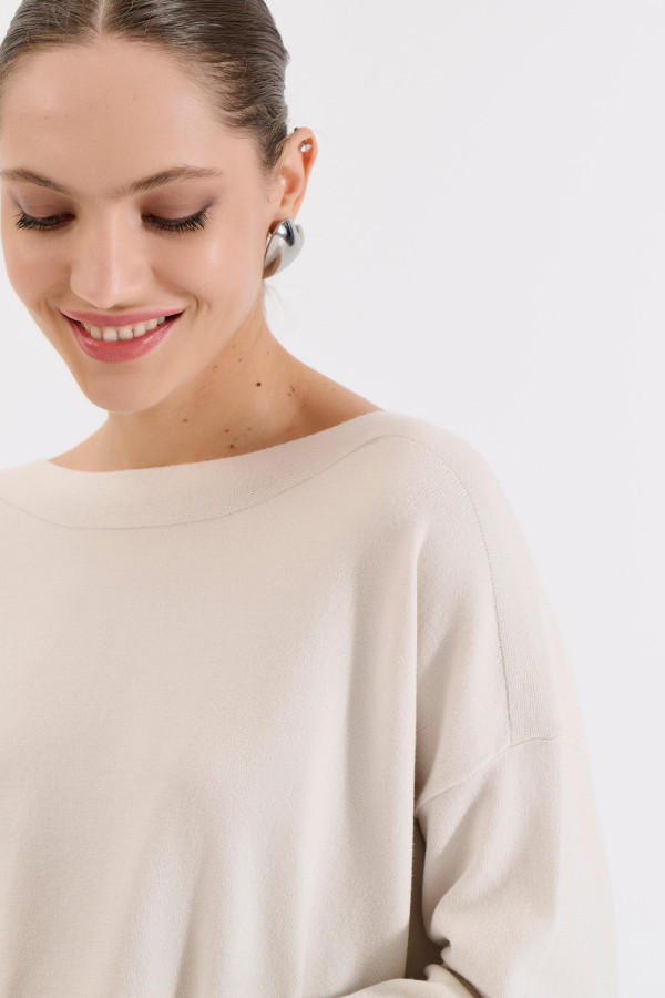 BILL COST ΓΥΝΑΙΚΕΙΑ ΠΛΕΚΤΗ ΜΠΛΟΥΖΑ ΜΟΝΟΧΡΩΜΗ LOOSE FIT ΒΑΝΙΛΙΑ 20-131359-0 BILL COST ΓΥΝΑΙΚΕΙΑ ΠΛΕΚΤΗ ΜΠΛΟΥΖΑ ΜΟΝΟΧΡΩΜΗ LOOSE FIT ΒΑΝΙΛΙΑ 20-131359-0