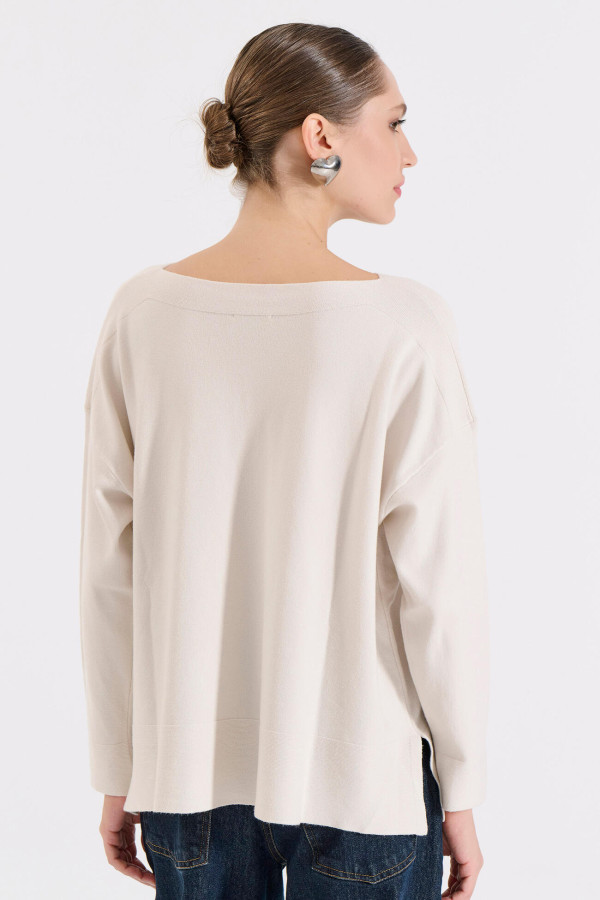 BILL COST ΓΥΝΑΙΚΕΙΑ ΠΛΕΚΤΗ ΜΠΛΟΥΖΑ ΜΟΝΟΧΡΩΜΗ LOOSE FIT ΒΑΝΙΛΙΑ 20-131359-0 BILL COST ΓΥΝΑΙΚΕΙΑ ΠΛΕΚΤΗ ΜΠΛΟΥΖΑ ΜΟΝΟΧΡΩΜΗ LOOSE FIT ΒΑΝΙΛΙΑ 20-131359-0