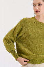 BILL COST ΓΥΝΑΙΚΕΙΑ ΜΠΛΟΥΖΑ  ΣΕ ΠΛΕΞΗ ΜΟΝΟΧΡΩΜΟ ΜΕ ΠΑΓΙΕΤΑ LIME 20-131360-0