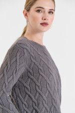 BILL COST ΓΥΝΑΙΚΕΙΑ ΜΠΛΟΥΖΑ ΠΛΕΚΤΗ ΜΕ ΠΛΕΞΟΥΔΕΣ ΑΝΘΡΑΚΙ 20-131375-0