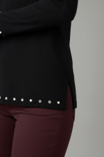 DERPOULI ΓΥΝΑΙΚΕΙΑ ΜΠΛΟΥΖΑ ΣΕ ΛΕΠΤΗ ΠΛΕΞΗ ΜΕ ΣΤΡΑΣ ΜΑΥΡΗ  1.10.39257