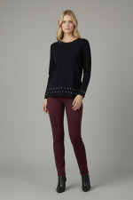 DERPOULI ΓΥΝΑΙΚΕΙΑ ΜΠΛΟΥΖΑ ΣΕ ΛΕΠΤΗ ΠΛΕΞΗ ΜΕ ΣΤΡΑΣ ΜΑΥΡΗ  1.10.39257