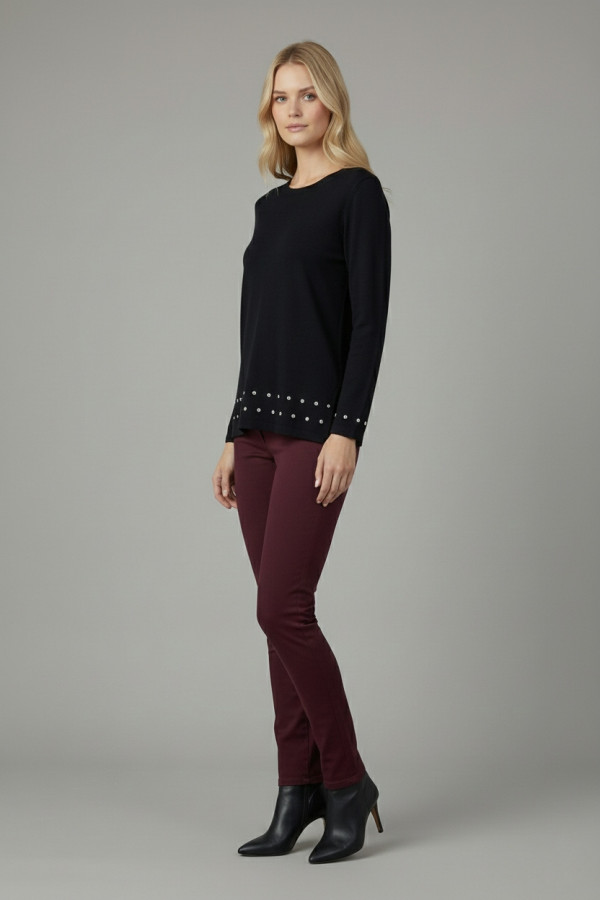 DERPOULI ΓΥΝΑΙΚΕΙΑ ΜΠΛΟΥΖΑ ΣΕ ΛΕΠΤΗ ΠΛΕΞΗ ΜΕ ΣΤΡΑΣ ΜΑΥΡΗ  1.10.39257