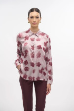 FIBES ΓΥΝΑΙΚΕΙΟ ΠΟΥΚΑΜΙΣΟ ΜΕ ΣΑΤΕΝ ΥΦΗ FLORAL ΜΠΟΡΝΤΟ 03-7231