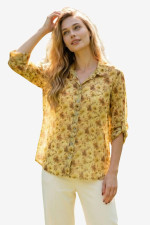 Γυναικείο εμπριμέ πουκάμισο με πατ στα μανίκια μπανάνα – Derpouli - 1.12.39310 Γυναικείο εμπριμέ πουκάμισο με πατ στα μανίκια μπανάνα – Derpouli - 1.12.39310