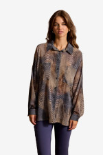 ENZZO ΓΥΝΑΙΚΕΙΟ ΠΟΥΚΑΜΙΣΟ ANIMAL PRINT ΑΝΘΡΑΚΙ RACHEL 252178
