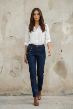 Γυναικείο λευκό πουκάμισο με πατ στα μανίκια – Derpouli - 1.12.39306 - 1.12.39306 Γυναικείο λευκό πουκάμισο με πατ στα μανίκια – Derpouli - 1.12.39306 - 1.12.39306