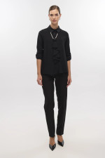 FIBES ΓΥΝΑΙΚΕΙΟ ΠΟΥΚΑΜΙΣΟ ΖΟΡΖΕΤΑ ΜΕ ΑΠΟΣΠΩΜΕΝΟ ΚΟΛΙΕ ΜΑΥΡΟ 03-7242