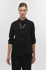 FIBES ΓΥΝΑΙΚΕΙΟ ΠΟΥΚΑΜΙΣΟ ΖΟΡΖΕΤΑ ΜΕ ΑΠΟΣΠΩΜΕΝΟ ΚΟΛΙΕ ΜΑΥΡΟ 03-7242