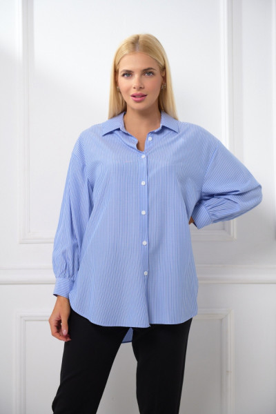 FIBES ΓΥΝΑΙΚΕΙΟ ΠΟΥΚΑΜΙΣΟ OVERSIZED ΒΑΜΒΑΚΕΡΟ ΜΕ ΡΙΓΑ ΣΙΕΛ 03-7136