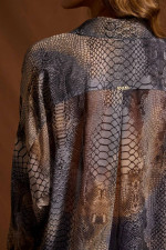ENZZO ΓΥΝΑΙΚΕΙΟ ΠΟΥΚΑΜΙΣΟ ANIMAL PRINT ΑΝΘΡΑΚΙ RACHEL 252178