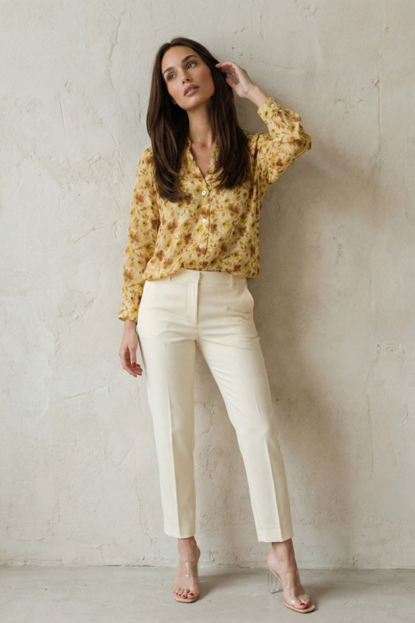 Γυναικείο πουκάμισο μπανανα εμπριμε μακρυμάνικο – Derpouli