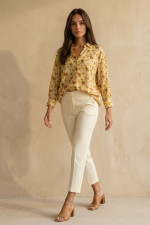 Γυναικείο πουκάμισο μπανανα εμπριμε μακρυμάνικο – Derpouli