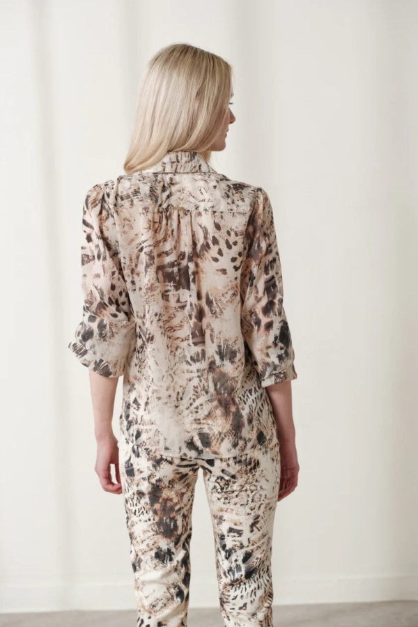 ENZZO ΓΥΝΑΙΚΕΙΟ ΠΟΥΚΑΜΙΣΟ ANIMAL PRINT ISABEL ΒΑΝΙΛΙΑ 251046