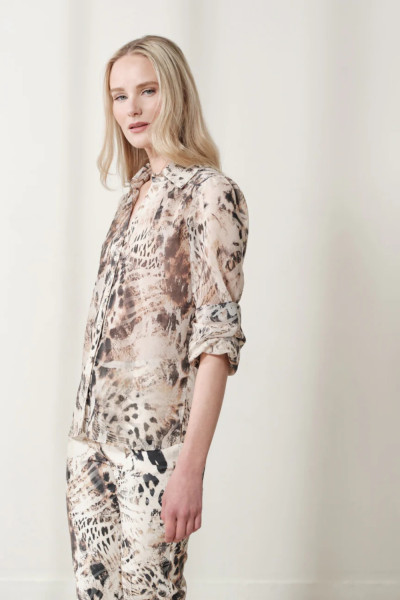 ENZZO ΓΥΝΑΙΚΕΙΟ ΠΟΥΚΑΜΙΣΟ ANIMAL PRINT ISABEL ΒΑΝΙΛΙΑ 251046