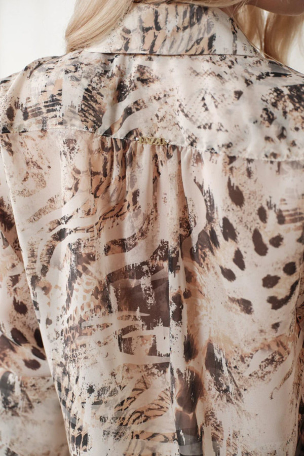 ENZZO ΓΥΝΑΙΚΕΙΟ ΠΟΥΚΑΜΙΣΟ ANIMAL PRINT ISABEL ΒΑΝΙΛΙΑ 251046