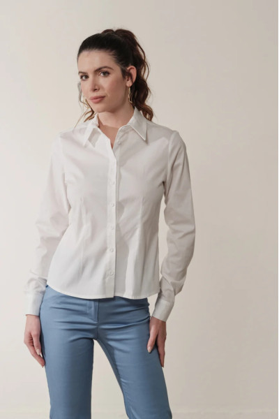 ENZZO ΓΥΝΑΙΚΕΙΟ ΠΟΥΚΑΜΙΣΟ ΒΑΜΒΑΚΕΡΟ DENISE ΛΕΥΚΟ 251136