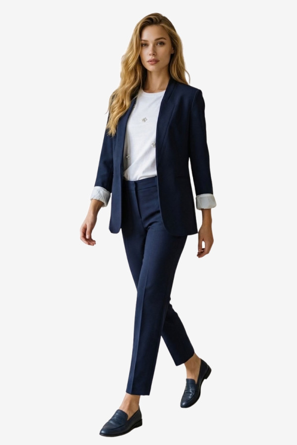 DERPOULI ΓΥΝΑΙΚΕΙΟ ΣΑΚΑΚΙ BLAZER ΜΠΛΕ 1.21.39296