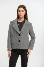 FIBES ΓΥΝΑΙΚΕΙΟ ΚΟΝΤΟ ΣΑΚΑΚΙ ΜΕ ΣΧΕΔΙΟ ΨΑΡΟΚΟΚΚΑΛΟ ΓΚΡΙ 01-6144