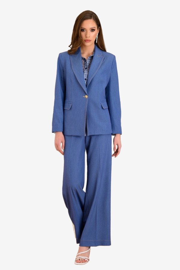 DERPOULI ΓΥΝΑΙΚΕΙΟ ΣΑΚΑΚΙ ΜΕΣΑΤΟ ΜΕ ΠΕΤΟ ΚΑΙ ΡΑΦΕΣ DENIM 1.21.38987
