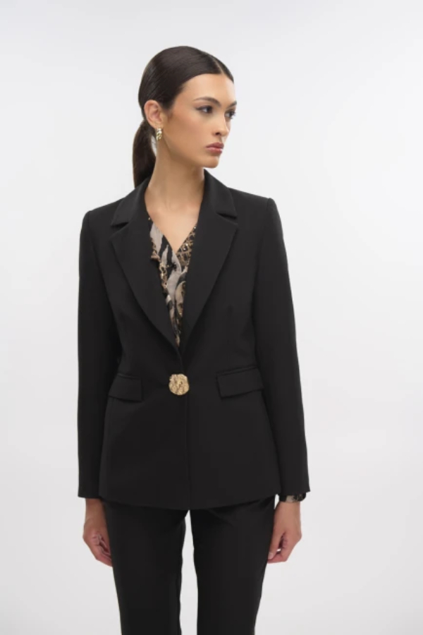 FIBES ΓΥΝΑΙΚΕΙΟ ΣΑΚΑΚΙ BLAZER ΜΟΝΟΚΟΥΜΠΟ ΜΑΥΡΟ 01-6102