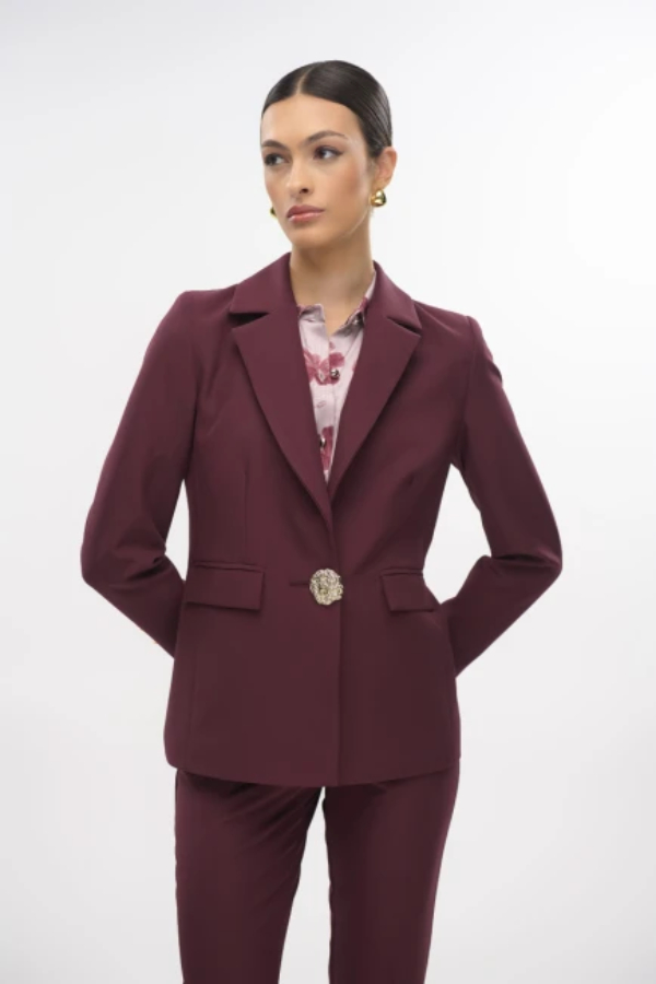 FIBES ΓΥΝΑΙΚΕΙΟ ΣΑΚΑΚΙ BLAZER ΜΟΝΟΚΟΥΜΠΟ ΜΠΟΡΝΤΟ 01-6102