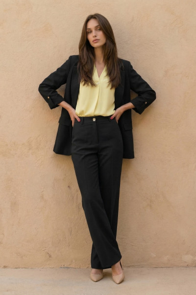 DERPOULI ΓΥΝΑΙΚΕΙΟ ΣΑΚΑΚΙ ΜΕ 3/4 ΜΑΝΙΚΙΑ ΜΑΥΡΟ 1.21.39311