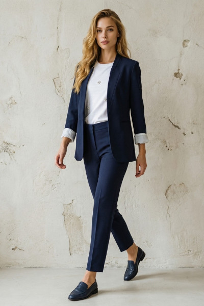 DERPOULI ΓΥΝΑΙΚΕΙΟ ΣΑΚΑΚΙ BLAZER ΜΠΛΕ 1.21.39296