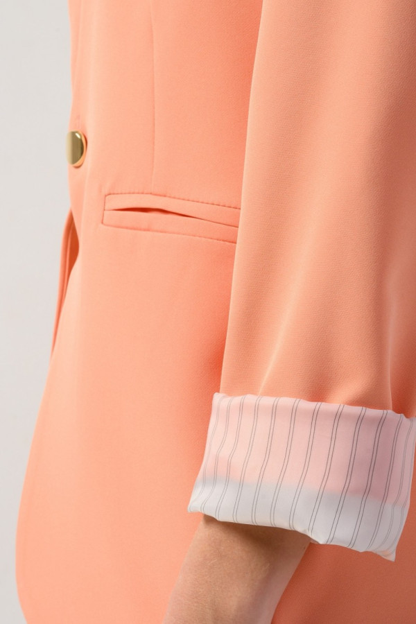 DERPOULI ΓΥΝΑΙΚΕΙΟ ΣΑΚΑΚΙ BLAZER ΜΕ ΑΛΥΣΙΔΑΚΙ PEACH 1.21.38653