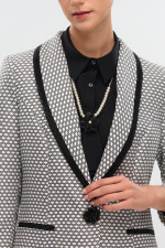 FIBES ΓΥΝΑΙΚΕΙΟ ΣΑΚΑΚΙ ΜΕ ΓΕΩΜΕΤΡΙΚΟ ΜΟΤΙΒΟ ΚΑΙ ΣΤΡΑΣ ΜΑΥΡΟ 01-6135