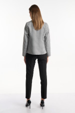 FIBES ΓΥΝΑΙΚΕΙΟ ΣΑΚΑΚΙ ΜΕ ΓΕΩΜΕΤΡΙΚΟ ΜΟΤΙΒΟ ΚΑΙ ΣΤΡΑΣ ΜΑΥΡΟ 01-6135