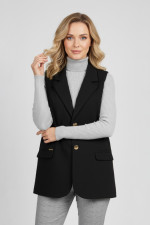 SECRET ΓΥΝΑΙΚΕΙΟ ΓΙΛΕΚΟ LOOSE FIT ΜΕ ΚΟΥΜΠΙΑ ΜΑΥΡΟ 261094006