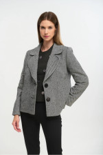 FIBES ΓΥΝΑΙΚΕΙΟ ΚΟΝΤΟ ΣΑΚΑΚΙ ΜΕ ΣΧΕΔΙΟ ΨΑΡΟΚΟΚΚΑΛΟ ΓΚΡΙ 01-6144