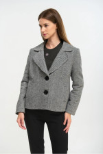 FIBES ΓΥΝΑΙΚΕΙΟ ΚΟΝΤΟ ΣΑΚΑΚΙ ΜΕ ΣΧΕΔΙΟ ΨΑΡΟΚΟΚΚΑΛΟ ΓΚΡΙ 01-6144