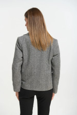 FIBES ΓΥΝΑΙΚΕΙΟ ΚΟΝΤΟ ΣΑΚΑΚΙ ΜΕ ΣΧΕΔΙΟ ΨΑΡΟΚΟΚΚΑΛΟ ΓΚΡΙ 01-6144